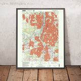 Map of Grand Rapids, Michigan by USGS, 1996 – Wyoming, Walker & Grand River