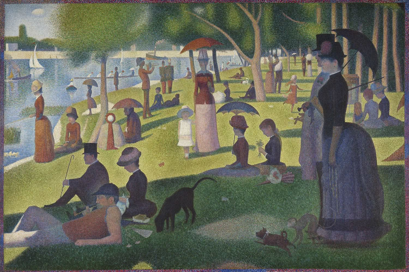 Ein Sonntagnachmittag auf der Insel La Grande Jatte von Seurat, 1884 