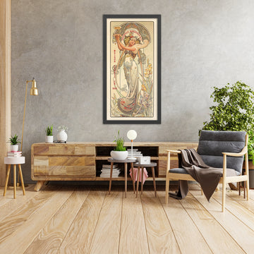 A framed image of Théophile Roederer & Co. Vintage Champagne Poster by Louis-Théophile Hingre, 1897