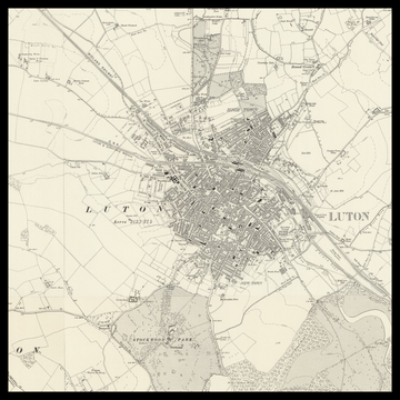 An old Ordnance Survey map of Luton
