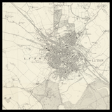 Personalised Old Map of Luton