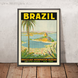 Affiche de voyage Brésil par Waldomiro Goncalves Christino 