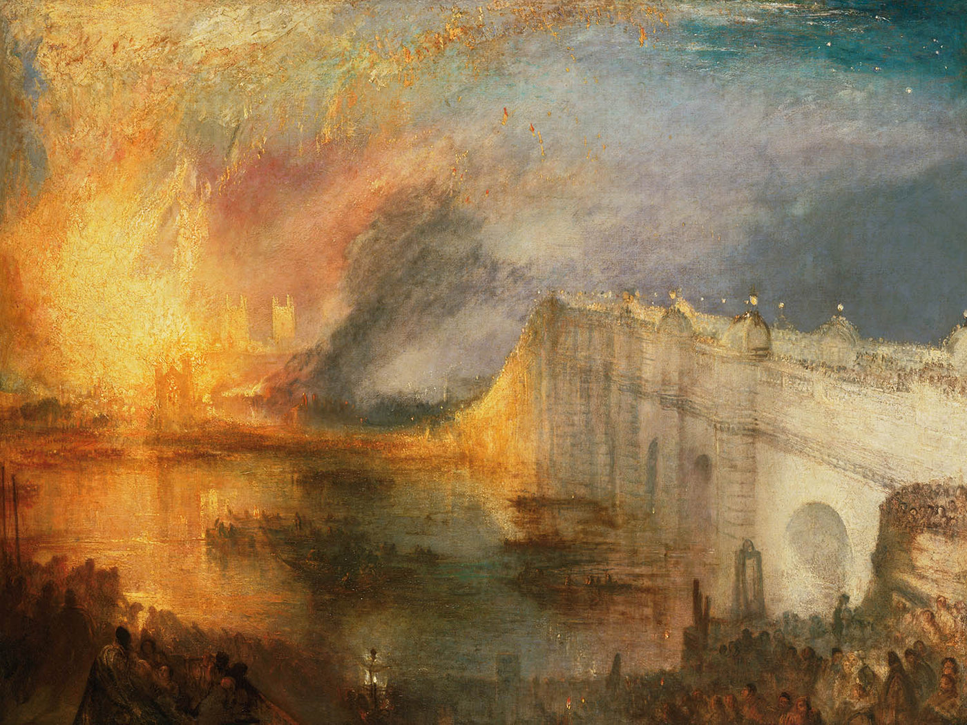 The Burning of the Houses of Lords and Commons, 16 October 1834 by Turner