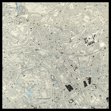 Un antiguo mapa de Ordnance Survey de Camden Town