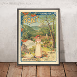 Affiche de voyage Royat : Chemins de fer P.L.M. par Gustave Fraipont, 1890 