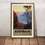 Reiseposter der Blue Mountains: Die Blue Mountains, New South Wales von James Northfield, 1930 