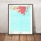 Old Map of San Pedro, California by USGS, 1964 – Los Angeles, Outer Harbor & Pacific Ocean