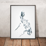 Mapa en relieve topográfico 3D de Filipinas 