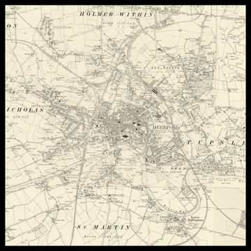 An old Ordnance Survey map of Hereford