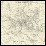 Mapa antiguo personalizado de Hereford 