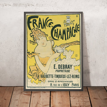 A framed image of France-Champagne Vintage Champagne Poster by Pierre Bonnard, 1889