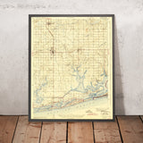 Old Map of Orange Beach, Alabama by USGS, 1943 – Gulf of Mexico & Perdido Bay