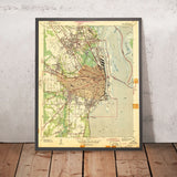 Old Map of Mobile, Alabama by USGS, 1943 – Mobile Bay, Dauphin Island & Grand Bay