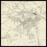 Personalised Old Map of Rugby