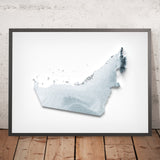 United Arab Emirates Topographic 3D Relief Map