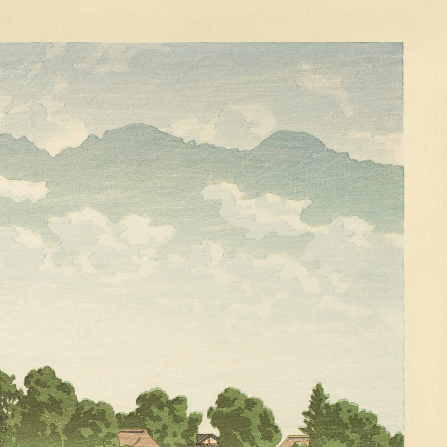 Lago Kizaki en Shinshu por Hasui Kawase 1935 