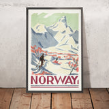 Póster de viaje de Noruega de Norsk lithografisk Officin, 1930 