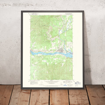 Old Map of Priest River, Idaho by USGS, 1968 – Pend Oreille River & Kaniksu National Forest