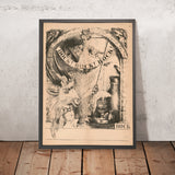 Vintage Bock Beer Poster by Herman Dohm, 1879