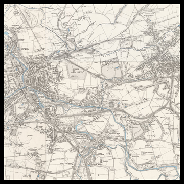 Una vecchia mappa Ordnance Survey di Airdrie