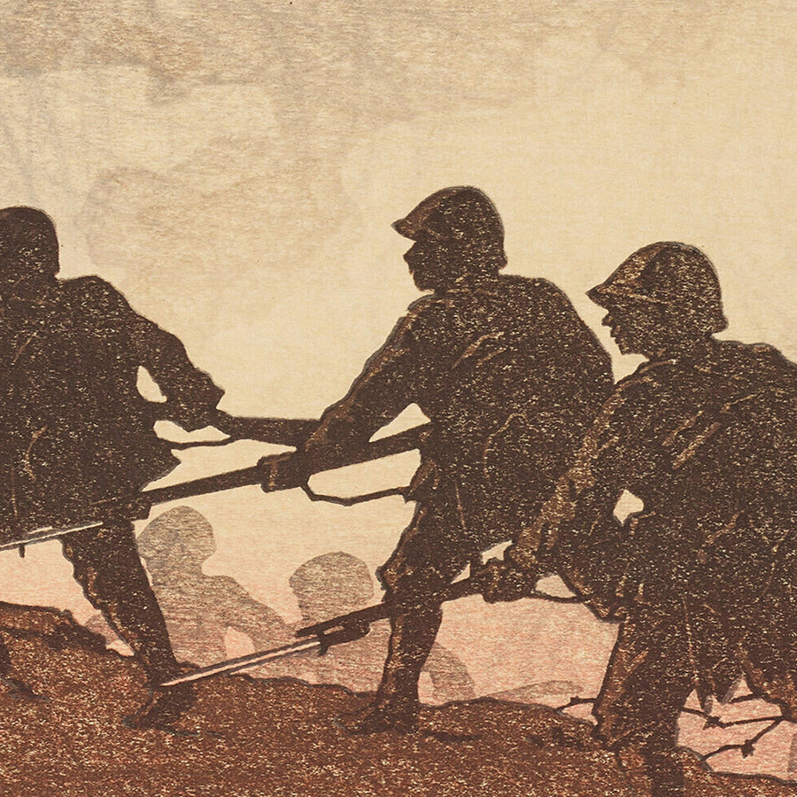 Asalto de Soldado (Totsugeki) de Hasui Kawase 1935 
