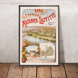 Cartel de viaje de Maisons-Laffitte: Parc du Château, Terrains à Bâtir de H. Basin, 1904 