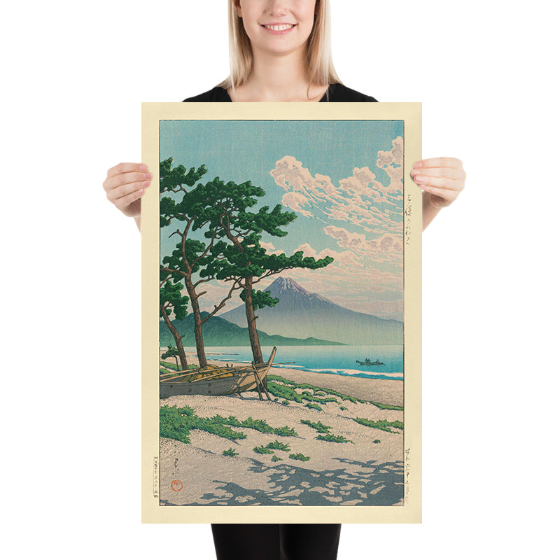 Pini alla spiaggia di Miho di Hasui Kawase, 1935 