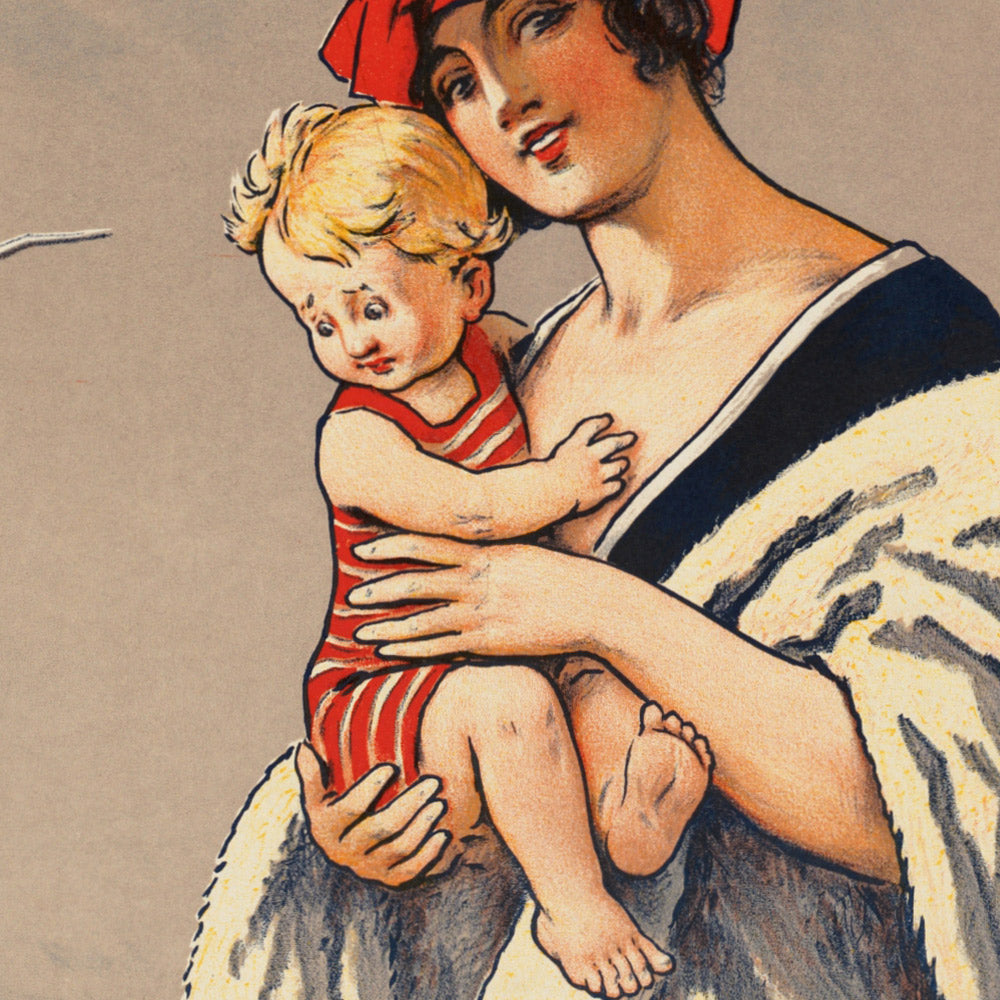 Belgium Coast Travel Poster: Belgian Watering Places by State Railway