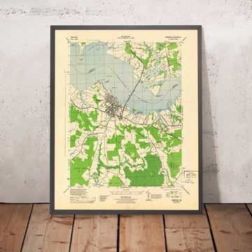 Old Map of Cambridge, Maryland by USGS, 1944 – Choptank River, Church Creek & Bucktown