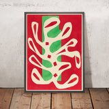 Weiße Algen auf rotem und grünem Hintergrund (White Seaweed on a Red and Green Background) von Henri Matisse, 1947 
