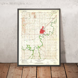 Old Map of Lindsborg, Kansas, 1965 by USGS – Smoky Hill River & Saline River