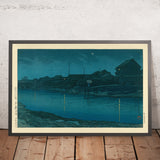 Scena notturna sulla spiaggia a Omori di Hasui Kawase, 1935 