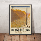 Schweiz Reiseplakat: Bern – Lötschberg – Simplon von Emil Cardinaux, 1921 