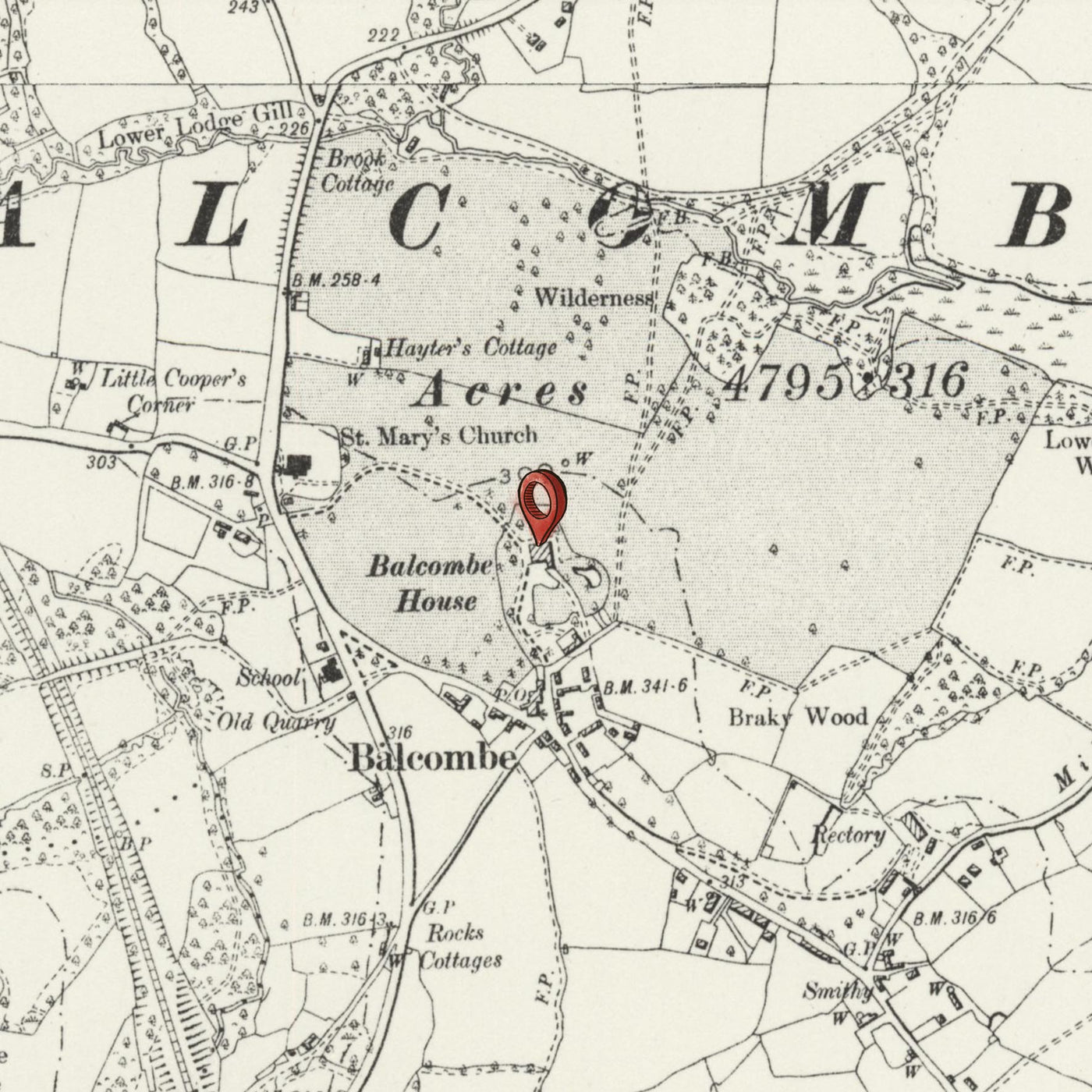 Personalised Old Map of Dulwich