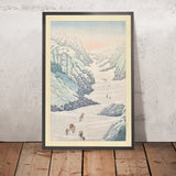 Snow Valley Climbers on Mt. Shirouma by Hasui Kawase, 1935