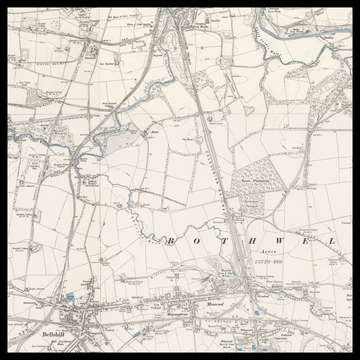Una vecchia mappa Ordnance Survey di Bellshill