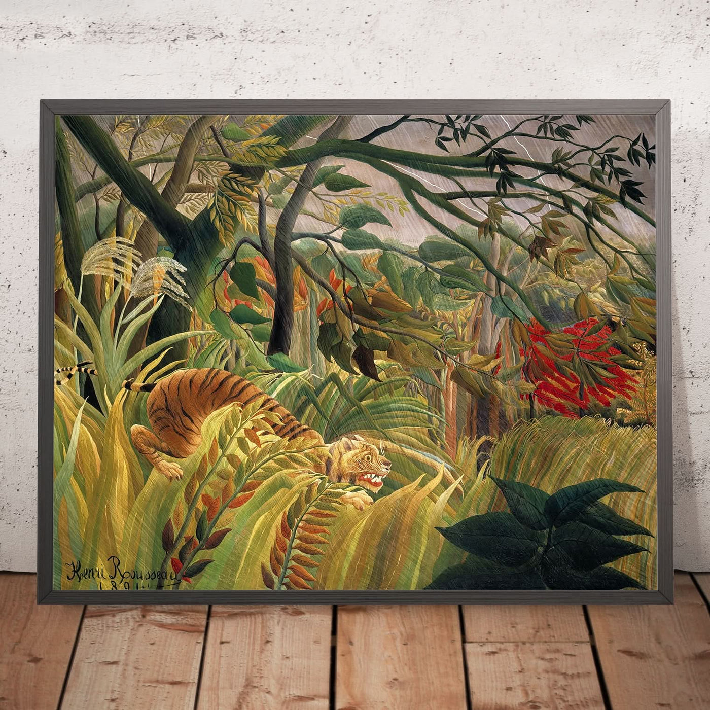 Tiger in a Tropical Storm by Henri Rousseau, 1891