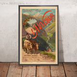 Auvergne-Reiseplakat: Chemin de fer d’Orléans – Region du Lioran von F. Hugo d’Alesi 