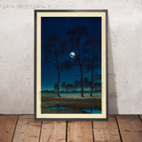 Winter Moon over Toyama Plain by Hasui Kawase, 1931