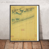 Old Map of Fire Island, New York by USGS, 1911 – Great South Bay, Bay Shore & Patchogue