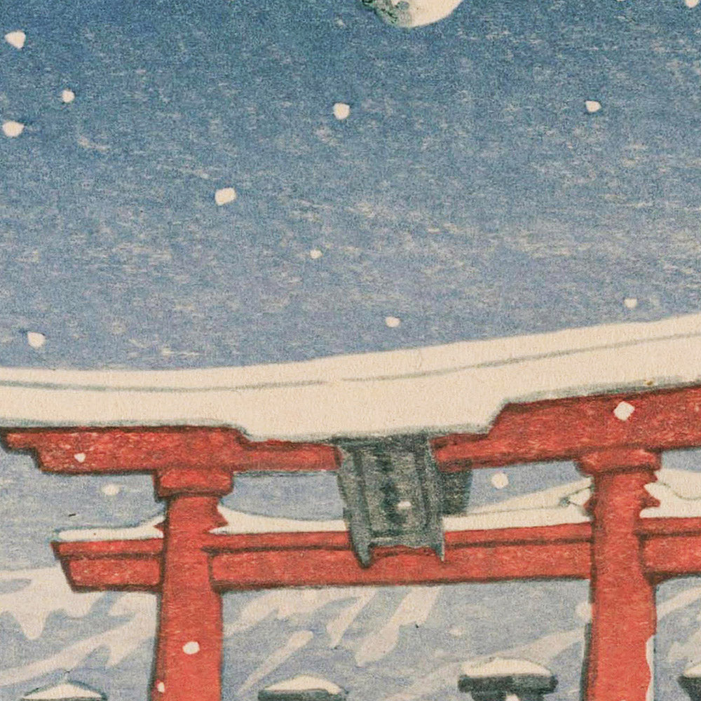 Snow at Miyajima by Hasui Kawase, 1935