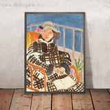 Mademoiselle Matisse en manteau escocés (Mademoiselle Matisse in a plaid coat) de Henri Matisse, 1918 