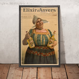 Elixir d’Anvers Vintage Liqueur Poster by Gérard Portielje, 1910