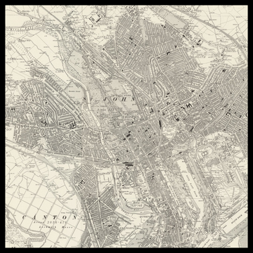 An old Ordnance Survey map of Cardiff