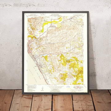 Old Map of Carlsbad, California by USGS, 1949 – Pacific Ocean & San Luis Rey River