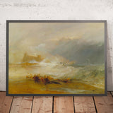Destructores — Costa de Northumberland, con un barco de vapor auxiliando a un barco frente a la costa, de Turner, 1833 