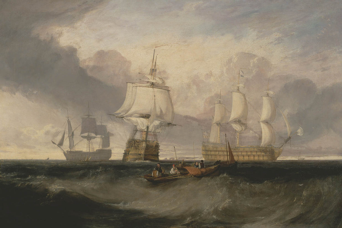 La Vittoria che torna dalla Battaglia di Trafalgar, in Tre Posizioni di Turner, 1806 