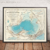 Old Lake Mendota Nautical Chart by Birge & Smith, 1906: Bathymetry, Madison WI, Lake Monona