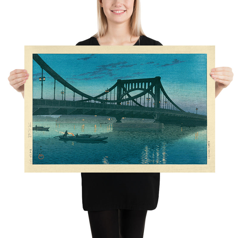 Puente Kiyosu de Hasui Kawase, 1935 