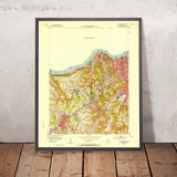 Old Map of Covington, Kentucky by USGS, 1950 – Cincinnati & Ohio River